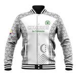 Custom Comoros Football Baseball Jacket Go Champions White Les Coelacantes - African Pride