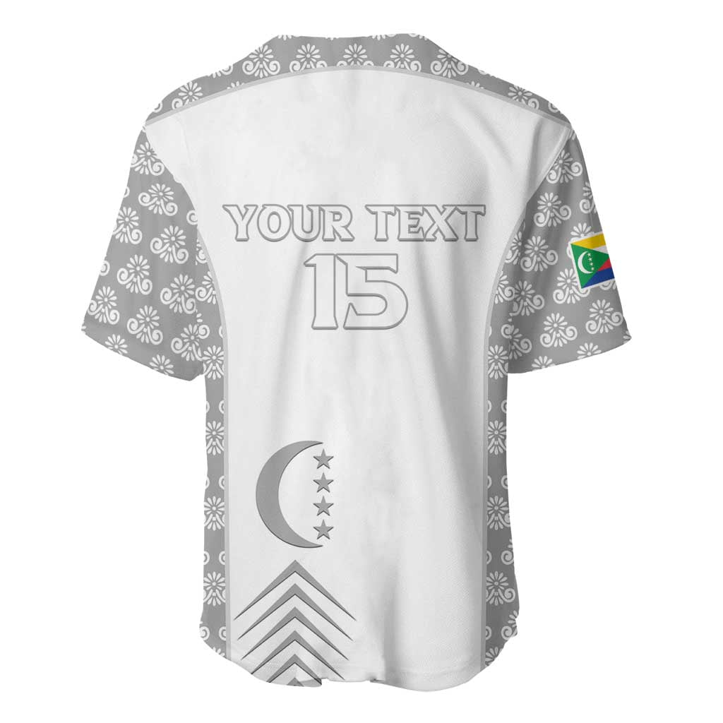 Custom Comoros Football Baseball Jersey Go Champions White Les Coelacantes LT15