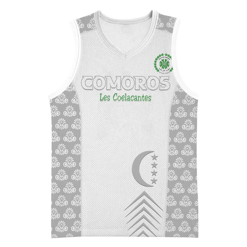 Custom Comoros Football Basketball Jersey Go Champions White Les Coelacantes - African Pride
