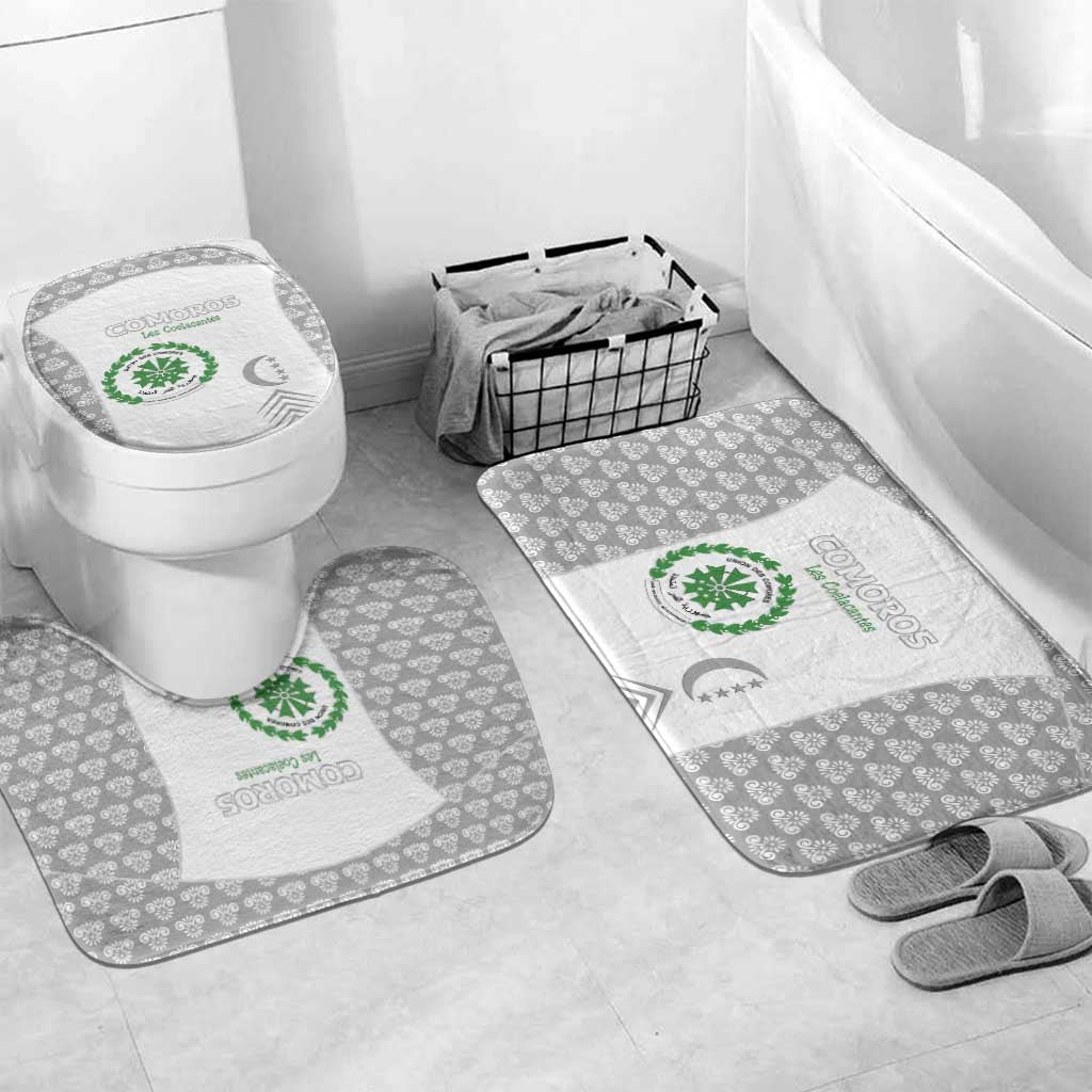 Comoros Football Bathroom Set Go Champions White Les Coelacantes - African Pride