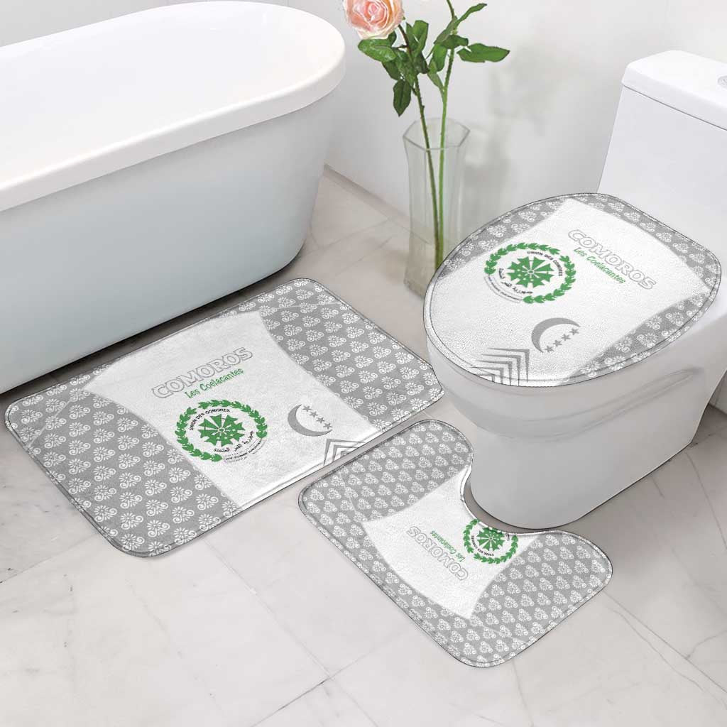 Comoros Football Bathroom Set Go Champions White Les Coelacantes - African Pride
