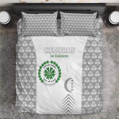 Comoros Football Bedding Set Go Champions White Les Coelacantes - African Pride