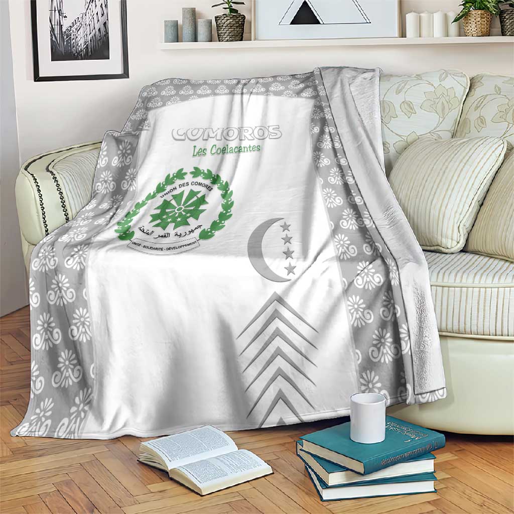 Comoros Football Blanket Go Champions White Les Coelacantes - African Pride