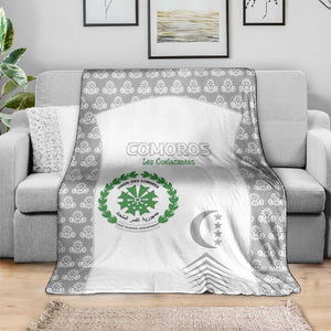 Comoros Football Blanket Go Champions White Les Coelacantes - African Pride
