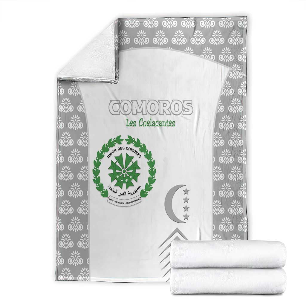 Comoros Football Blanket Go Champions White Les Coelacantes - African Pride