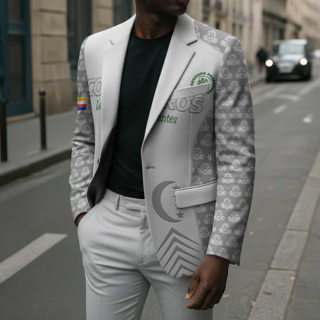Custom Comoros Football Blazer Go Champions White Les Coelacantes - African Pride
