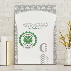 Comoros Football Canvas Wall Art Go Champions White Les Coelacantes - African Pride