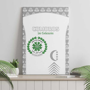 Comoros Football Canvas Wall Art Go Champions White Les Coelacantes - African Pride