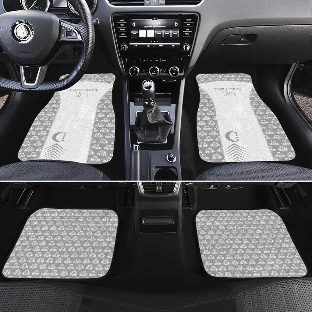 Custom Comoros Football Car Mats Go Champions White Les Coelacantes - African Pride