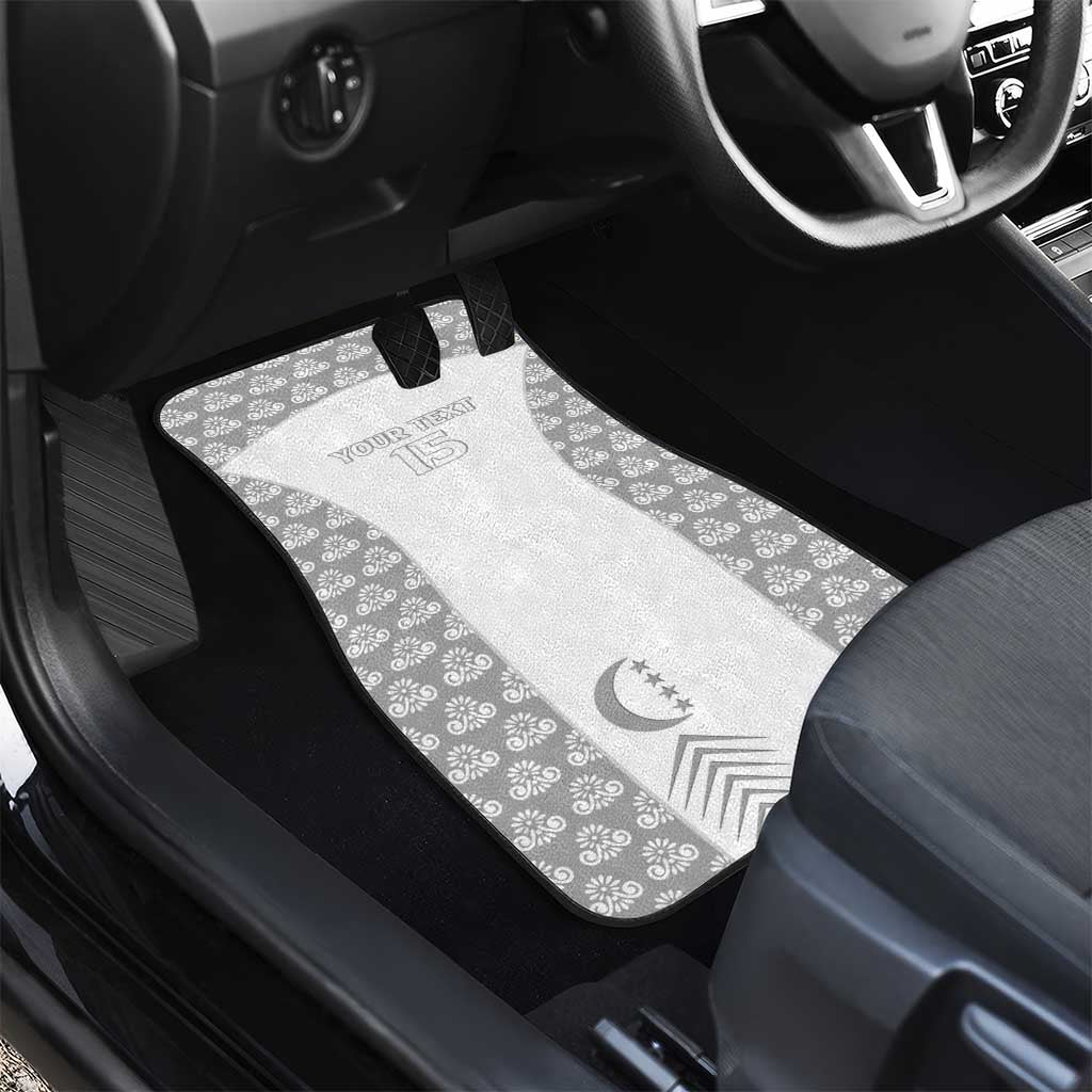 Custom Comoros Football Car Mats Go Champions White Les Coelacantes - African Pride