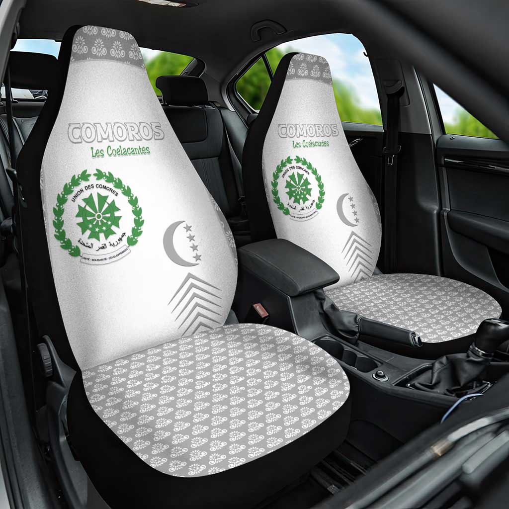 Comoros Football Car Seat Cover Go Champions White Les Coelacantes - African Pride