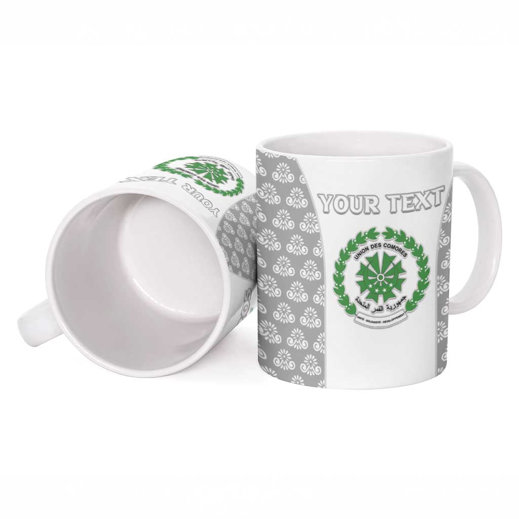 Custom Comoros Football Ceramic Mug Go Champions White Les Coelacantes - African Pride