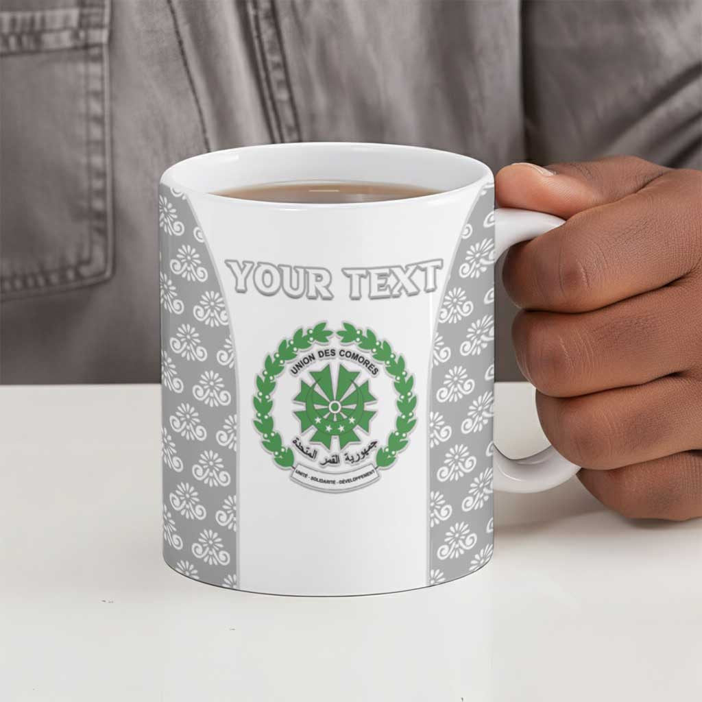 Custom Comoros Football Ceramic Mug Go Champions White Les Coelacantes - African Pride