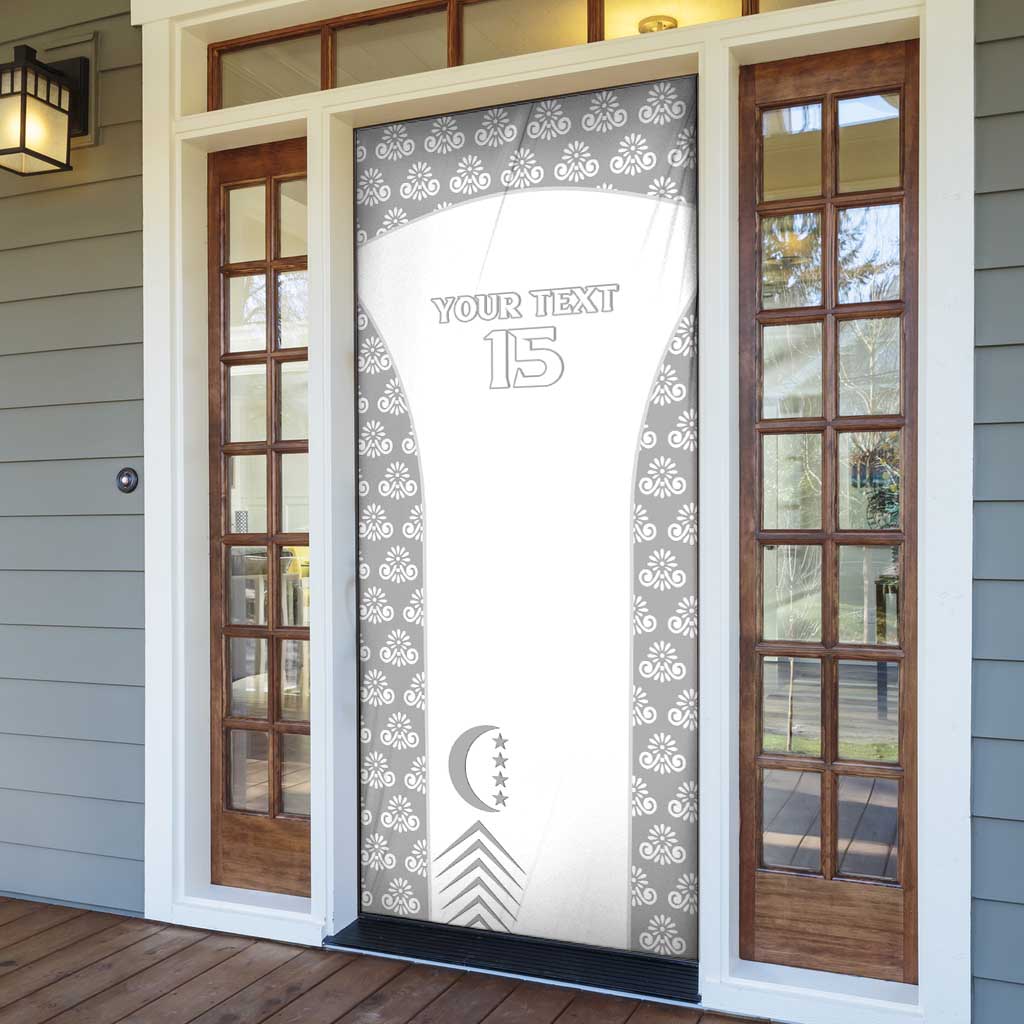 Custom Comoros Football Door Cover Go Champions White Les Coelacantes - African Pride