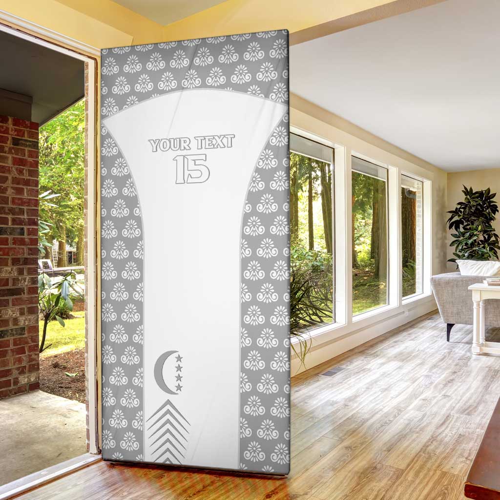 Custom Comoros Football Door Cover Go Champions White Les Coelacantes - African Pride
