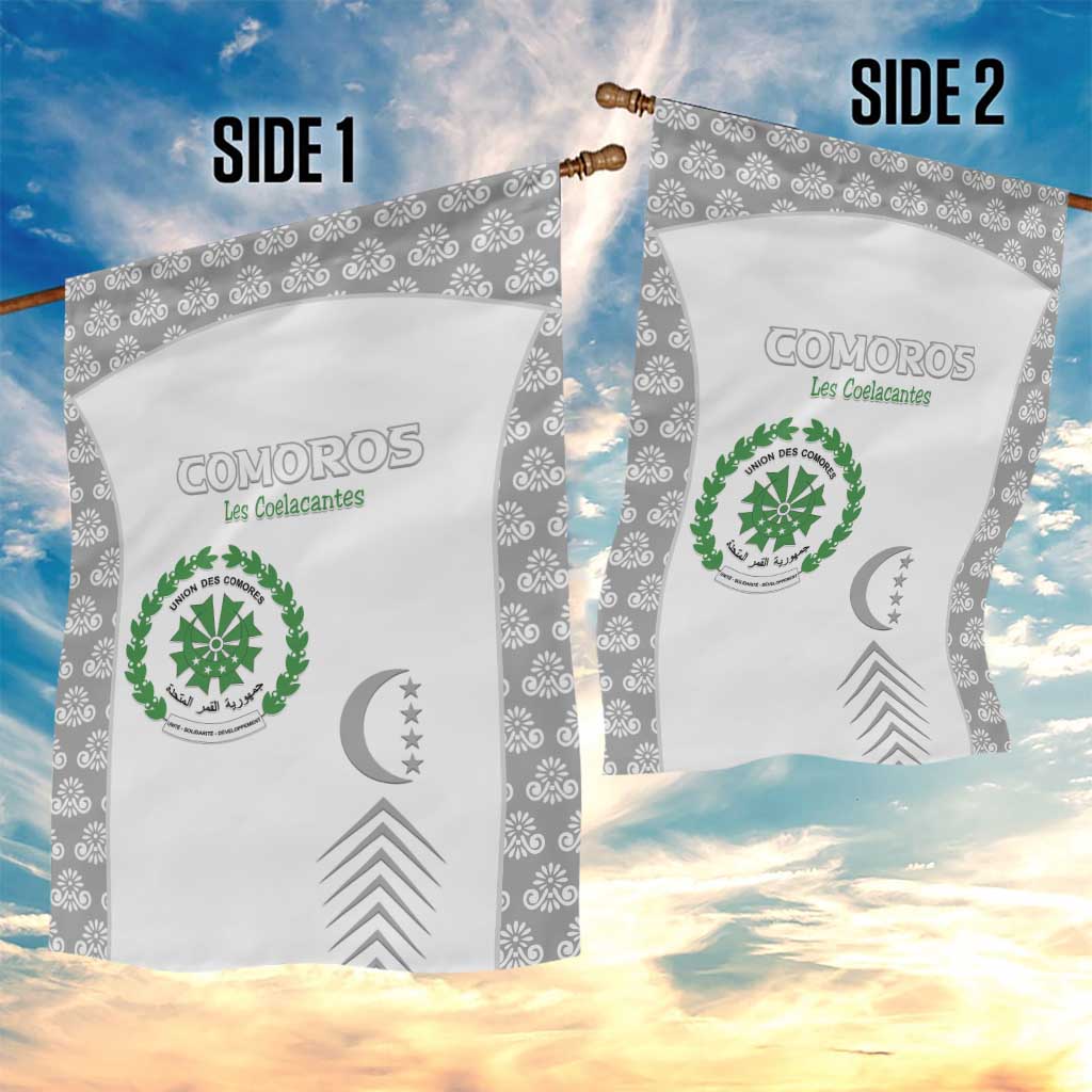 Comoros Football Garden Flag Go Champions White Les Coelacantes - African Pride