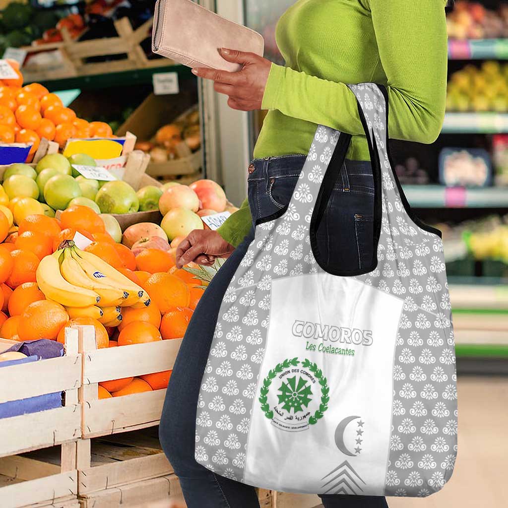 Comoros Football Grocery Bag Go Champions White Les Coelacantes - African Pride