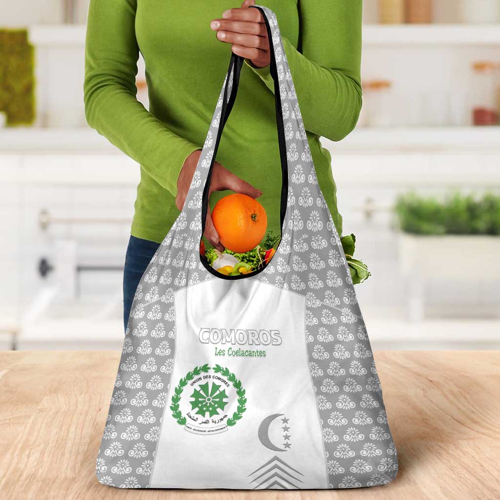 Comoros Football Grocery Bag Go Champions White Les Coelacantes - African Pride