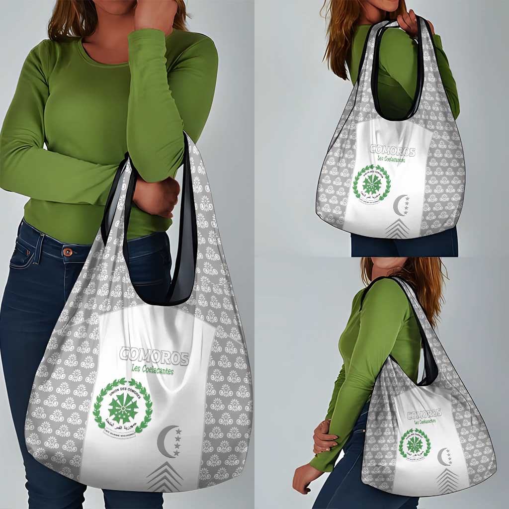 Comoros Football Grocery Bag Go Champions White Les Coelacantes - African Pride