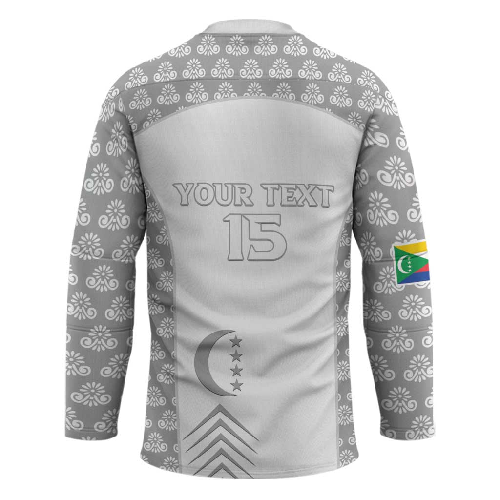 Custom Comoros Football Hockey Jersey Go Champions White Les Coelacantes - African Pride