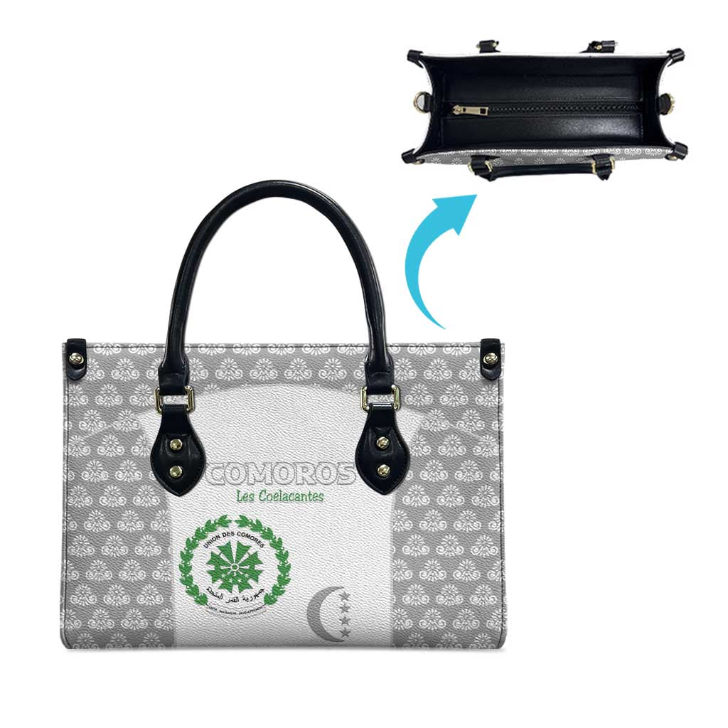 Comoros Football Leather Bag Go Champions White Les Coelacantes - African Pride
