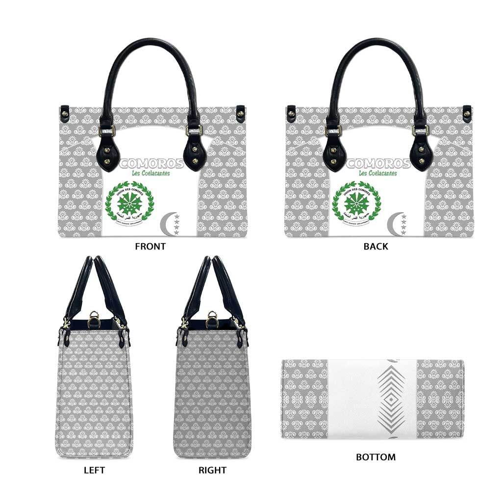 Comoros Football Leather Bag Go Champions White Les Coelacantes - African Pride