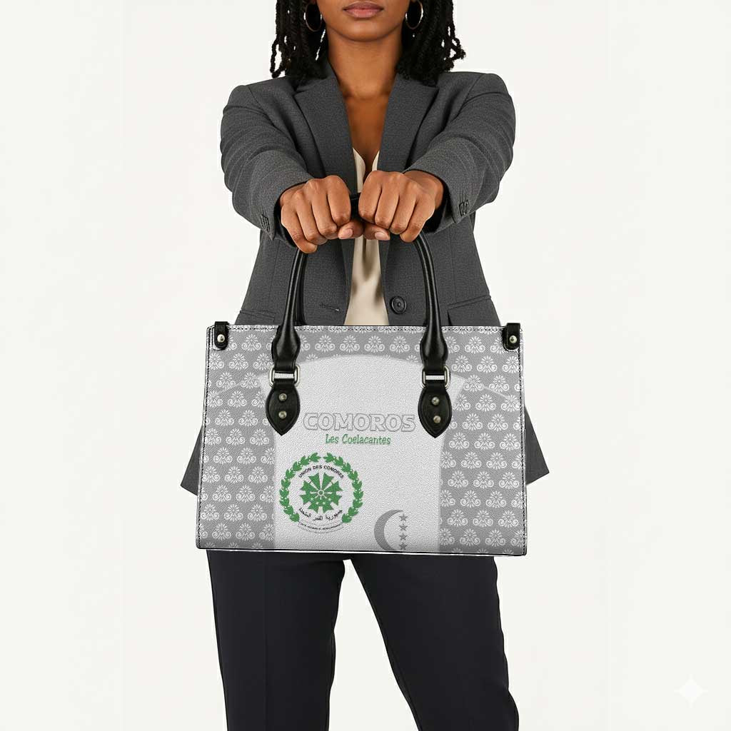 Comoros Football Leather Bag Go Champions White Les Coelacantes - African Pride