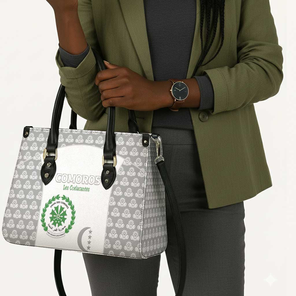 Comoros Football Leather Bag Go Champions White Les Coelacantes - African Pride