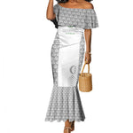 Custom Comoros Football Mermaid Dress Go Champions White Les Coelacantes LT15