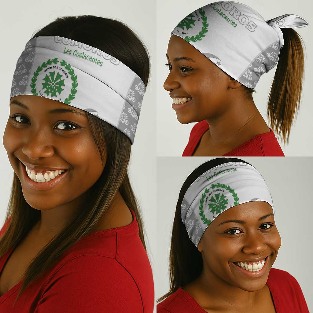 Comoros Football Neck Gaiter Go Champions White Les Coelacantes - African Pride