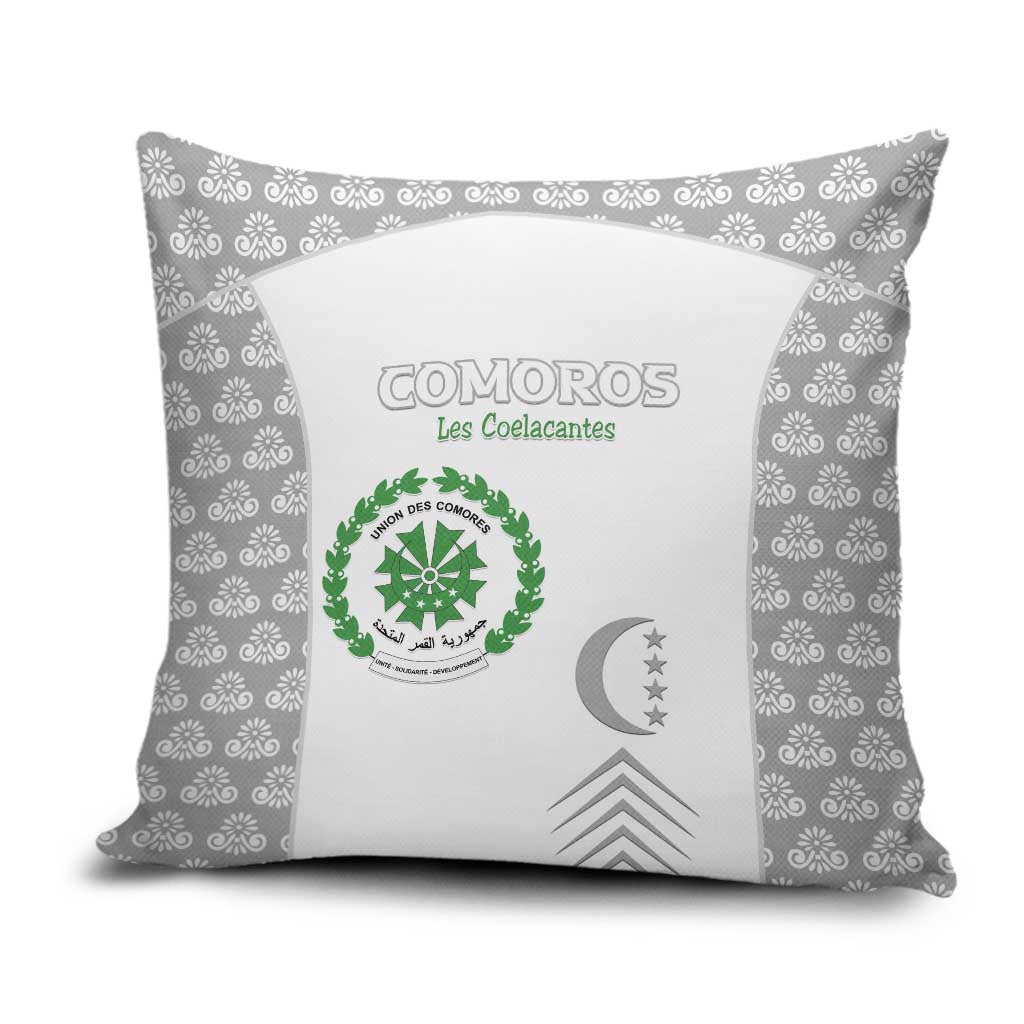 Comoros Football Pillow Cover Go Champions White Les Coelacantes - African Pride