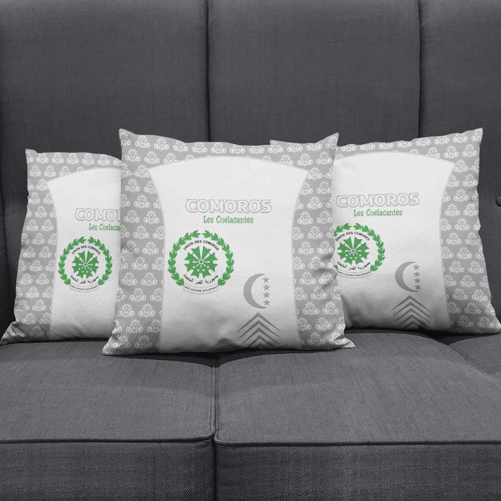 Comoros Football Pillow Cover Go Champions White Les Coelacantes - African Pride