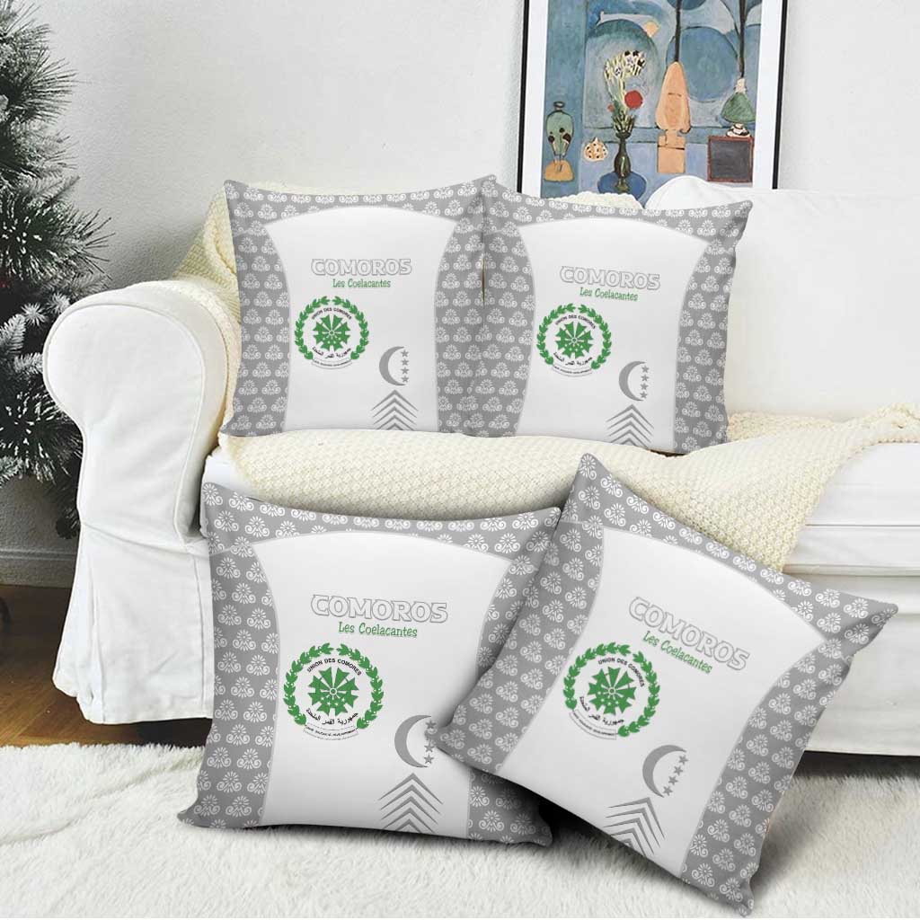Comoros Football Pillow Cover Go Champions White Les Coelacantes - African Pride