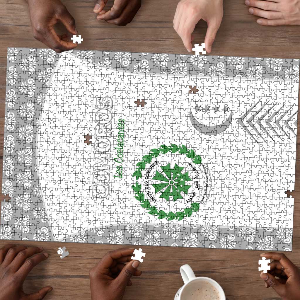 Comoros Football Puzzle Go Champions White Les Coelacantes - African Pride