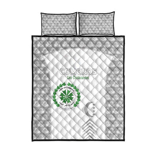 Comoros Football Quilt Bed Set Go Champions White Les Coelacantes - African Pride