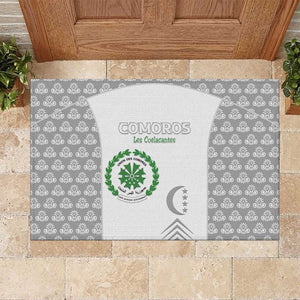 Comoros Football Rubber Doormat Go Champions White Les Coelacantes - African Pride