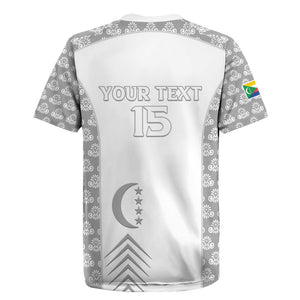 Custom Comoros Football Rugby Jersey Go Champions White Les Coelacantes LT15