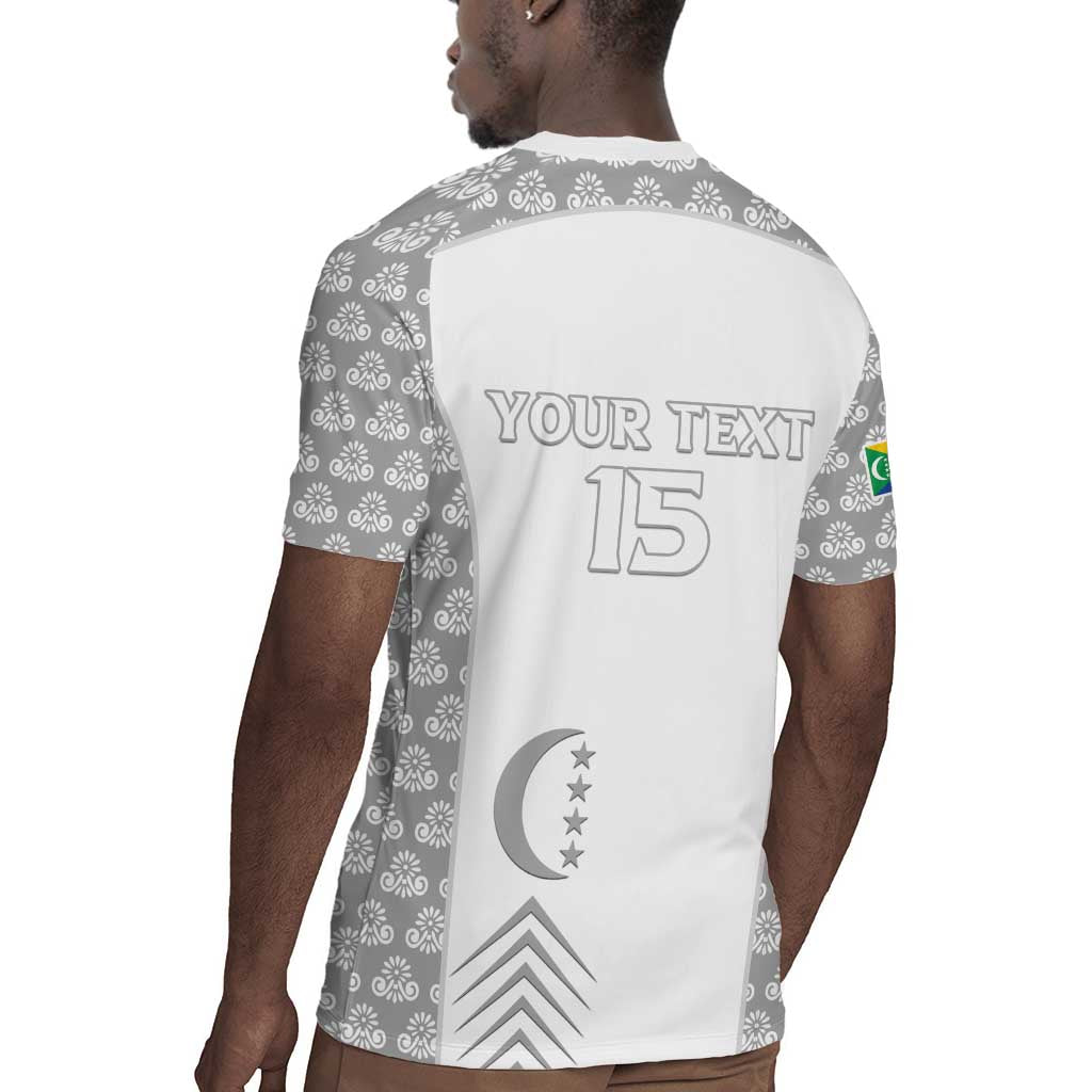 Custom Comoros Football Rugby Jersey Go Champions White Les Coelacantes LT15