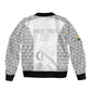 Custom Comoros Football Sleeve Zip Bomber Jacket Go Champions White Les Coelacantes - African Pride