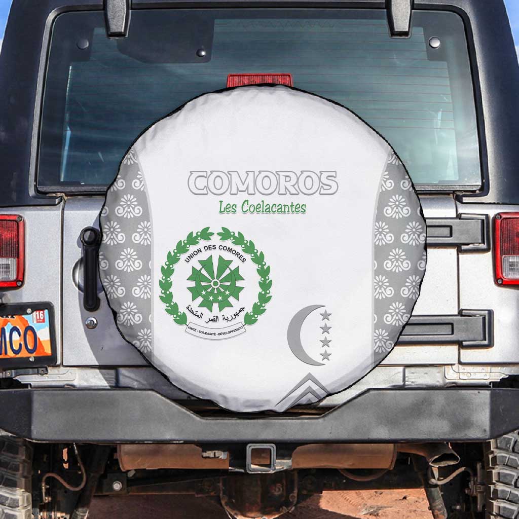 Comoros Football Spare Tire Cover Go Champions White Les Coelacantes - African Pride