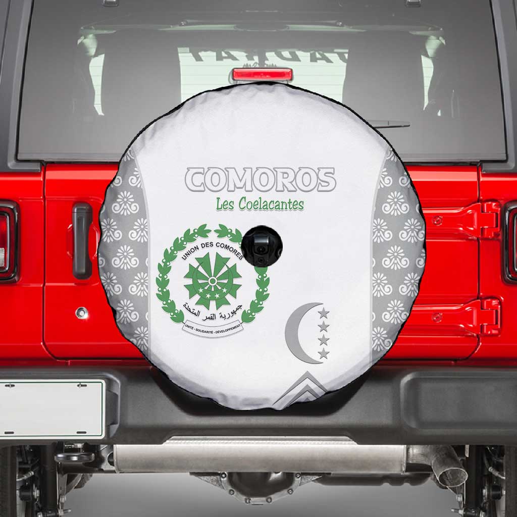 Comoros Football Spare Tire Cover Go Champions White Les Coelacantes - African Pride