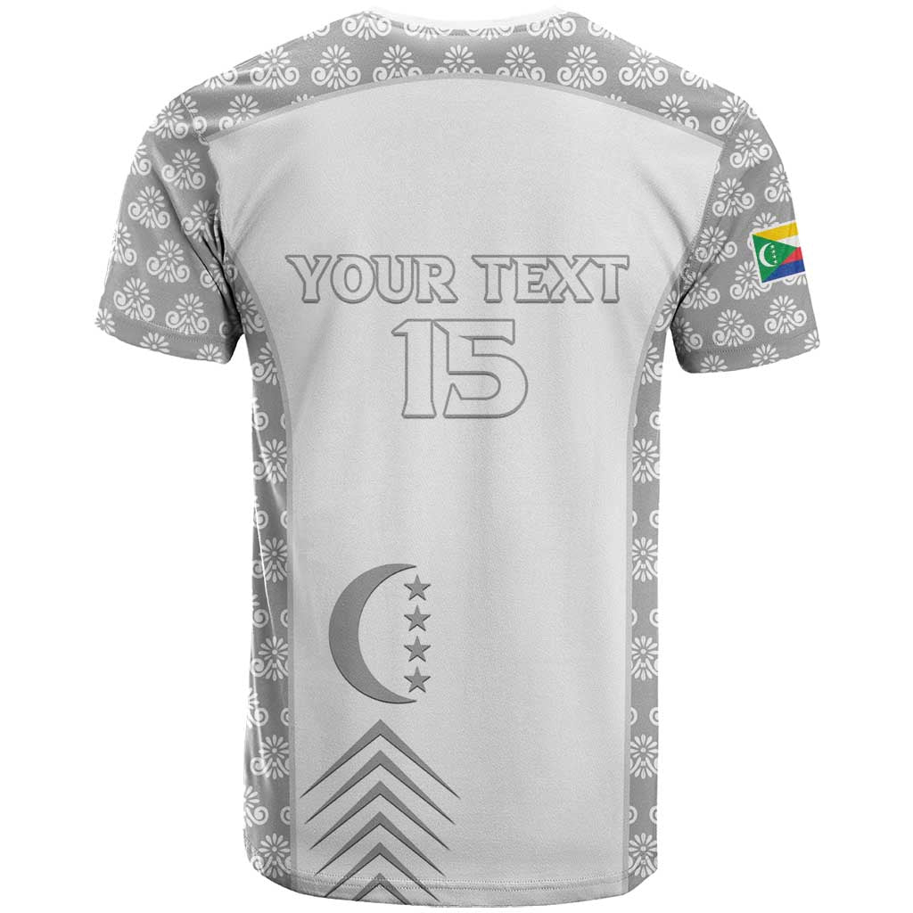 Custom Comoros Football T shirt Go Champions White Les Coelacantes LT15
