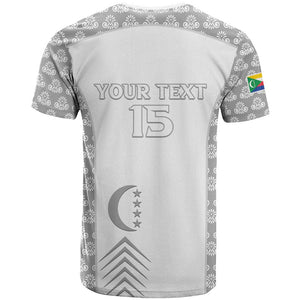 Custom Comoros Football T shirt Go Champions White Les Coelacantes LT15