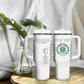 Custom Comoros Football Tumbler With Handle Go Champions White Les Coelacantes - African Pride