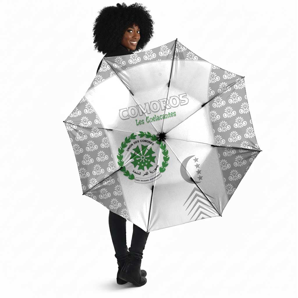 Comoros Football Umbrella Go Champions White Les Coelacantes - African Pride