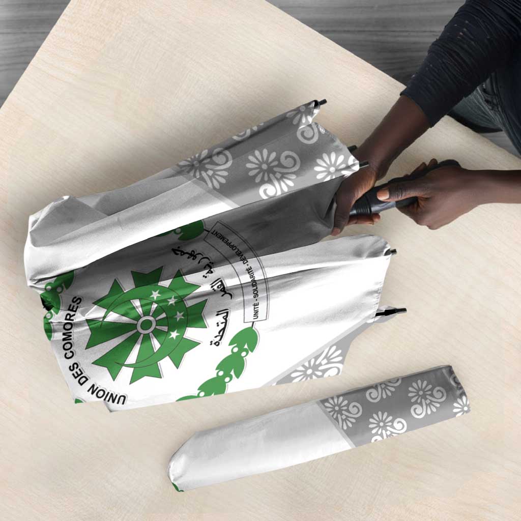 Comoros Football Umbrella Go Champions White Les Coelacantes - African Pride