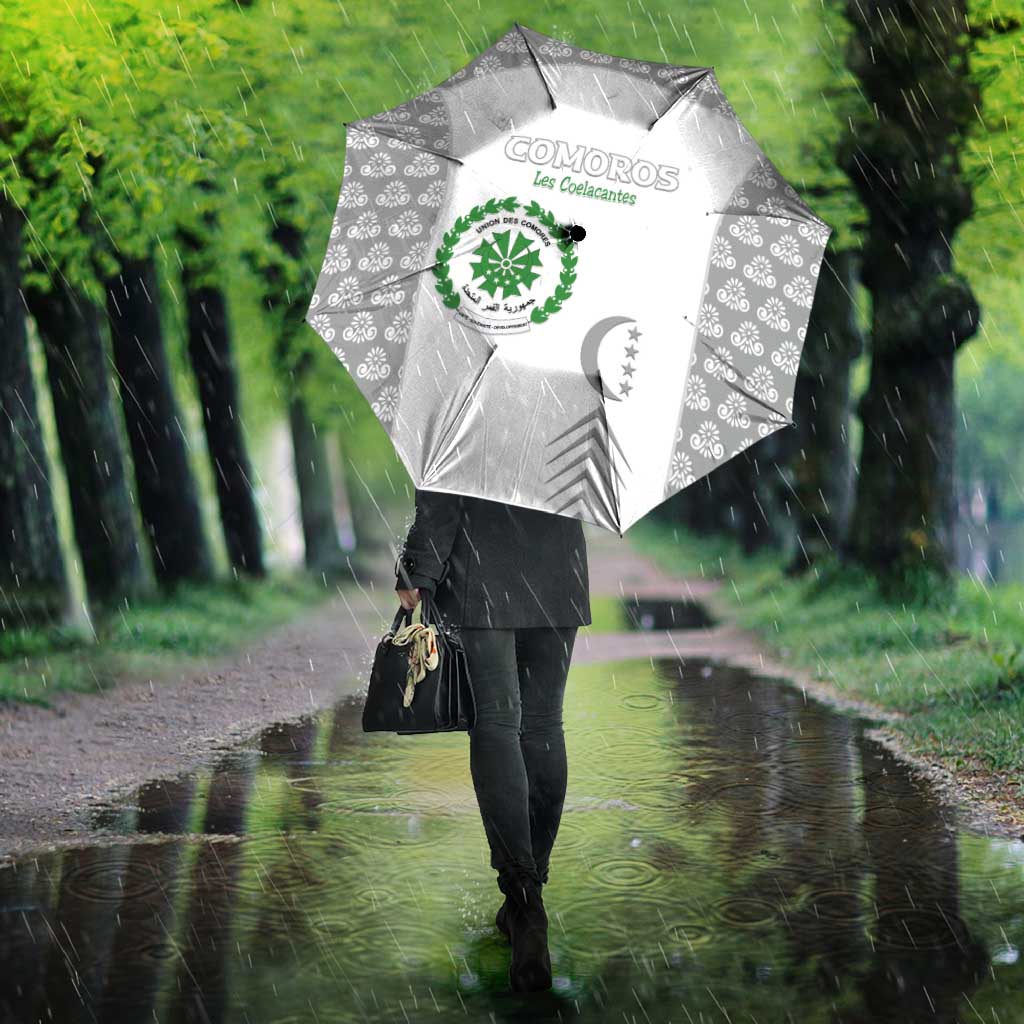 Comoros Football Umbrella Go Champions White Les Coelacantes - African Pride