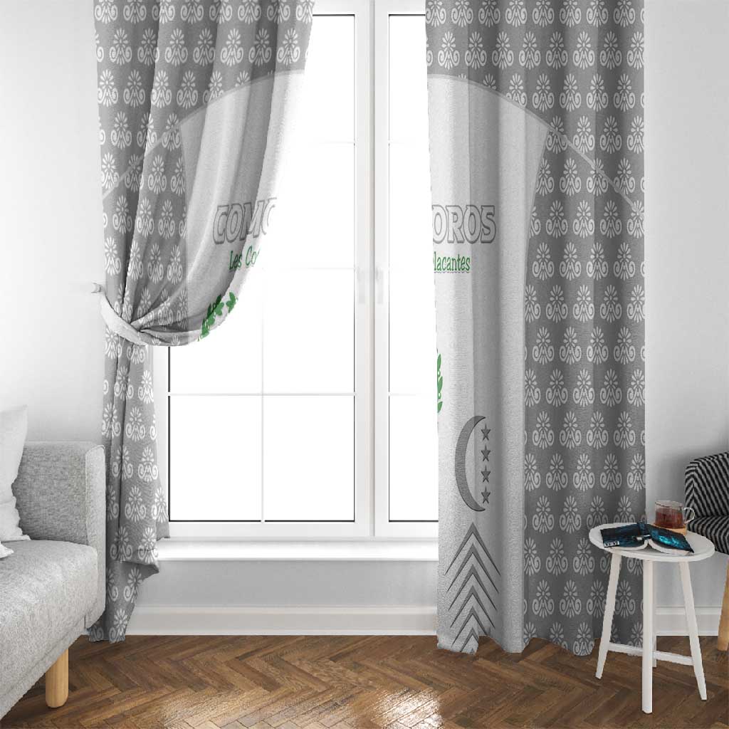 Comoros Football Window Curtain Go Champions White Les Coelacantes - African Pride