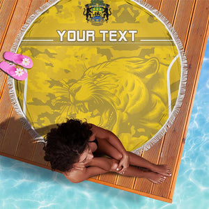 Custom Gabon Football Beach Blanket Go Les Pantheres