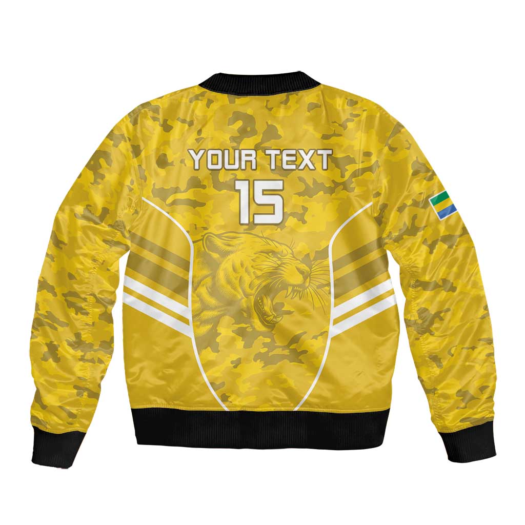 Custom Gabon Football Bomber Jacket Go Les Pantheres